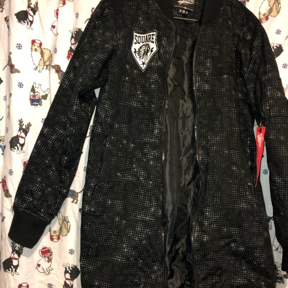 Square Zero graphic trench coat - Picture 3 of 8